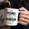 I Never Dreamed I'd Grow Up To Be An Awesome Grandson, Feather - Personalized Custom Coffee Mug - GSN054_MG