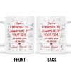 I Promise To Always Be By Your Side, Stick Figure Design - Personalized Custom Coffee Mug - CPL202_MG