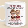 I See The Best Parts Of Me In You - Family Personalized Custom Mug - Father's Day, Gift For Son