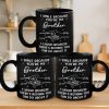 I Smile Because You Are My Brother - Family Personalized Custom Black Mug - Gift For Family Members