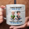 I Smile Because You Are My Daughter Son - Personalized Marble Mug