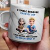 I Smile Because You Are My Daughter Son - Personalized Marble Mug