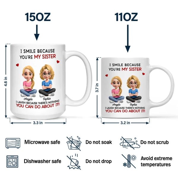 I Smile Because You Are My Sister Brother - Personalized Mug