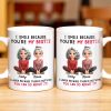 I Smile Because You're My Bestie, Two Girls Sitting - Personalized Custom Coffee Mug - BST387_MG
