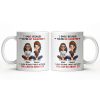 I Smile Because You're My Daughter, Cartoon Figures and Christmas Sweaters - Personalized Custom Coffee Mug - FAM770_MG