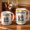 I Smile Because You're My Daughter Granddaughter - Personalized White Edge-to-Edge Mug