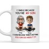 I Smile Because You're My Daughter, My Son - Personalized White Mug - Gift For Family | GR25 HH01
