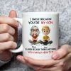 I Smile Because You're My Daughter, My Son - Personalized White Mug - Gift For Family | GR25 HH01