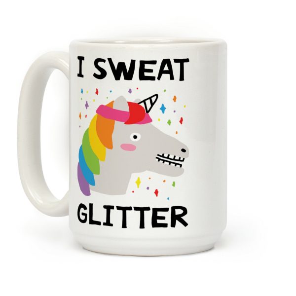 I Sweat Glitter Unicorn Coffee Mug