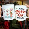 I Wanna Grow Old With You, Couple Gift, Personalized Mug, Old Couple Christmas Mug, Christmas Gift