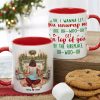 I Wanna Let Him Unwrap Me, Personalized Naughty Couple Accent Mug, Gift For Christmas