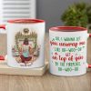 I Wanna Let Him Unwrap Me, Personalized Naughty Couple Accent Mug, Gift For Christmas