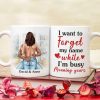 I Want To Forget My Name While I'm Busy Moaning Yours Personalized Couple Mug, Gift For Couple