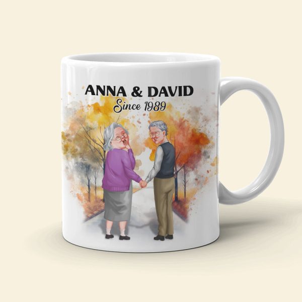 I Want To Hold Your Hand At 80 Personalized Coffee Mug, Couple Gift