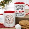 I Was Wee Lil' Baby, Baby Mom Personalized Coffee Mug Accent Mug Wine Tumbler, Gift For Mom