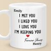 I Was Yours Since The Moment I Saw You - Couple Personalized Custom Mug - Christmas Gift For Husband Wife, Anniversary