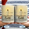 I Will Walk By Faith Even When I Cannot See, Ocean And Sunlight - Personalized Custom Coffee Mug - FTH052_MG