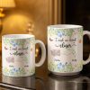 I Wish We Lived Closer Featuring Flowers and Butterfly - Personalized Custom Coffee Mug - BST539_MG