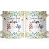 I Wish We Lived Closer Featuring Flowers and Butterfly - Personalized Custom Coffee Mug - BST539_MG