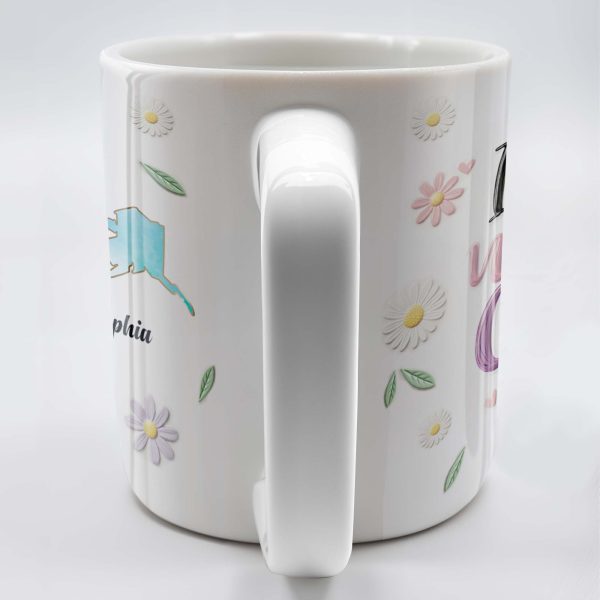 I Wish We Lived Closer With Daisy State Outlines - Personalized Custom Coffee Mug - BST049_MG