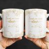 I Wish We Lived Closer With Flowers And Map Design - Personalized Custom Coffee Mug - BST181_MG