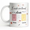 I Wish We Lived Closer With Post Stamp Design - Personalized Custom Coffee Mug - BST542_MG