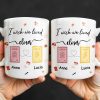 I Wish We Lived Closer With Post Stamp Design - Personalized Custom Coffee Mug - BST542_MG