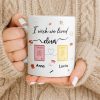 I Wish We Lived Closer With Post Stamp Design - Personalized Custom Coffee Mug - BST542_MG
