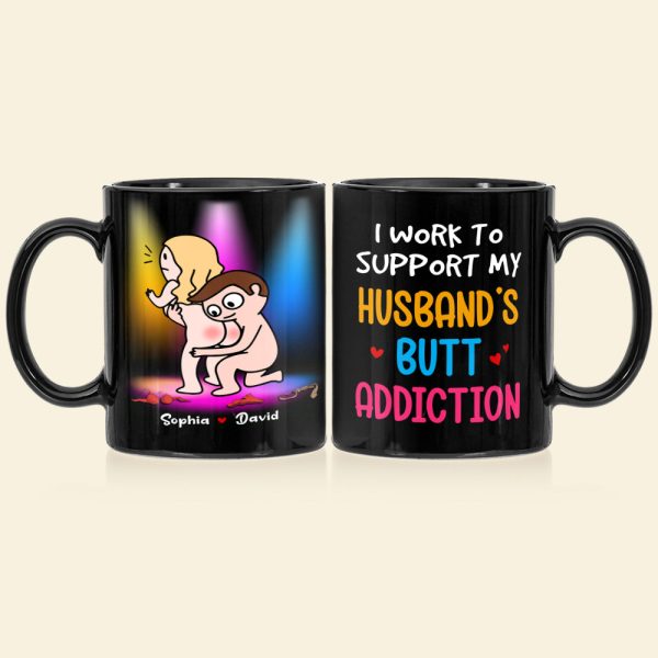I Work To Support My Husband's 03DTDT130323HH Personalized Funny Couple Mug - Gift For Couple