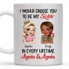 I Would Choose You To Be My Sister, Cartoon Characters - Personalized Custom Coffee Mug - BST241_MG