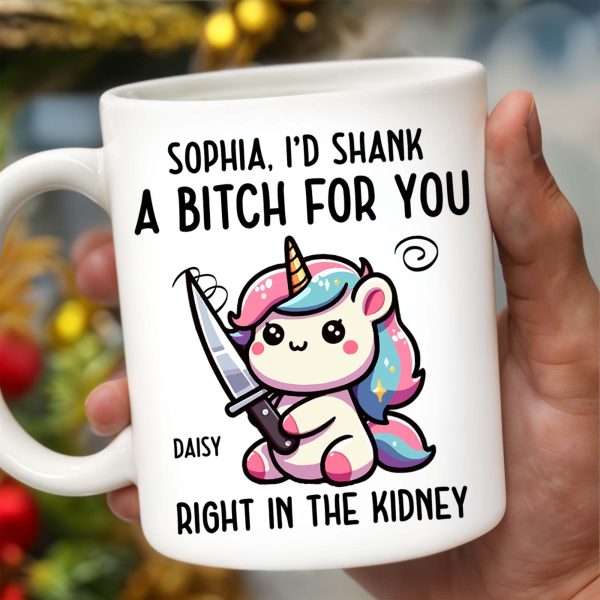 I'd Do Anything For You Featuring Black Cat With Knife - Personalized Custom Coffee Mug - PET081_MG