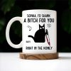 I'd Do Anything For You Featuring Black Cat With Knife - Personalized Custom Coffee Mug - PET081_MG