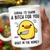 I'd Do Anything For You Featuring Black Cat With Knife - Personalized Custom Coffee Mug - PET081_MG