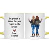 I'd Punch A Bitch For You Besties Best Friend Gift Cup, Friendship Personalized Mug