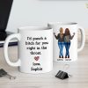 I'd Punch A Bitch For You Besties Best Friend Gift Cup, Friendship Personalized Mug