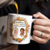 I'd Punch A B*tch For You With Roses And Golden Frame - Personalized Custom Coffee Mug - BST462_MG