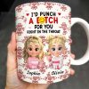 I'd Punch A [Censored] For You, Cartoon Girls With Ice Cream - Personalized Custom Coffee Mug - BST470_MG