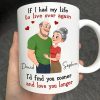 If I Had My Life To Live Over Again Hugging Couple - Personalized Mug