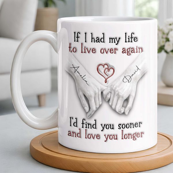 If I Had My Life To Live Over Again I'd Find You Sooner - Personalized Custom Coffee Mug - CPL1274_MG