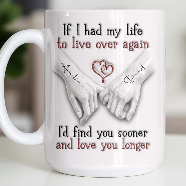 If I Had My Life To Live Over Again I'd Find You Sooner - Personalized Custom Coffee Mug - CPL1274_MG