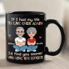 If I Had My Life To Live Over Again Retro Couple - Personalized Mug