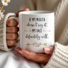 If My Mouth Doesn't Say It My Face Definitely Will Floral Design - Personalized Custom Coffee Mug - COL090_MG
