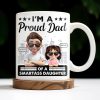 I'm A Proud Dad Of A Smart Daughter, Cityscape Design - Personalized Custom Coffee Mug - DAD207_MG