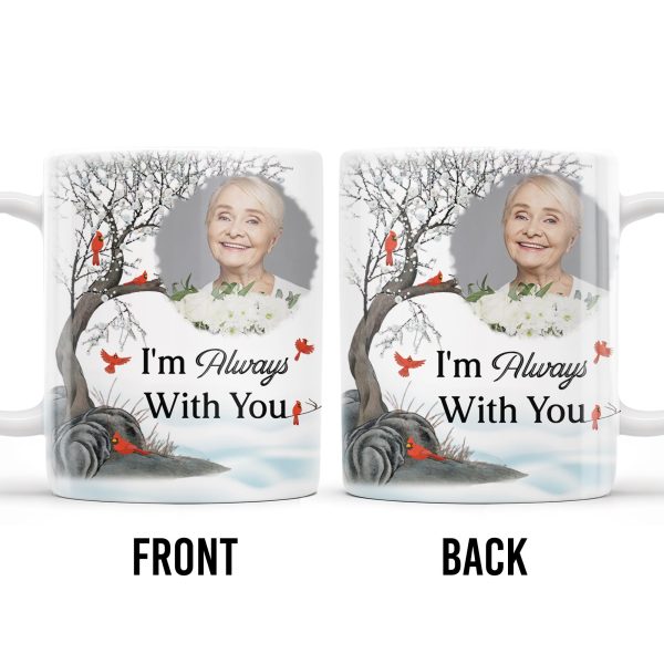 I'm Always With You Memorial Mug With Cardinal Birds - Personalized Custom Coffee Mug - HME151_MG