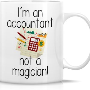 I'm An Accountant Not A Magician Funny Coffee Mug, Accountant Humor Gift for Office Coworker CPA, Birthday Christmas Gift