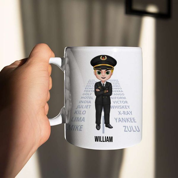 I'm An Airplane Pilot Yes I Look Down On You, Pilot White Mug Gift
