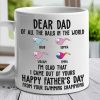I'm Glad That I Came Out From Your Balls - Gift For Dads - Personalized Mug