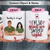 I'm Glad We Swiped Right Couple Coffee Mug, Valentine Gift HN590