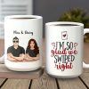 I'm Glad We Swiped Right Couple Coffee Mug, Valentine Gift HN590