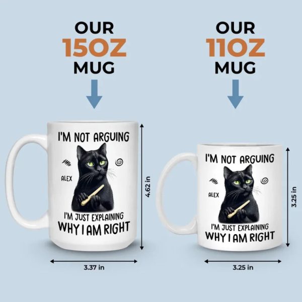 I'm Just Explaining Why I Am Right - Friend Personalized Custom Mug - Christmas Gift, Birthday Gift For Best Friends, Family Members, Coworkers, Yourself